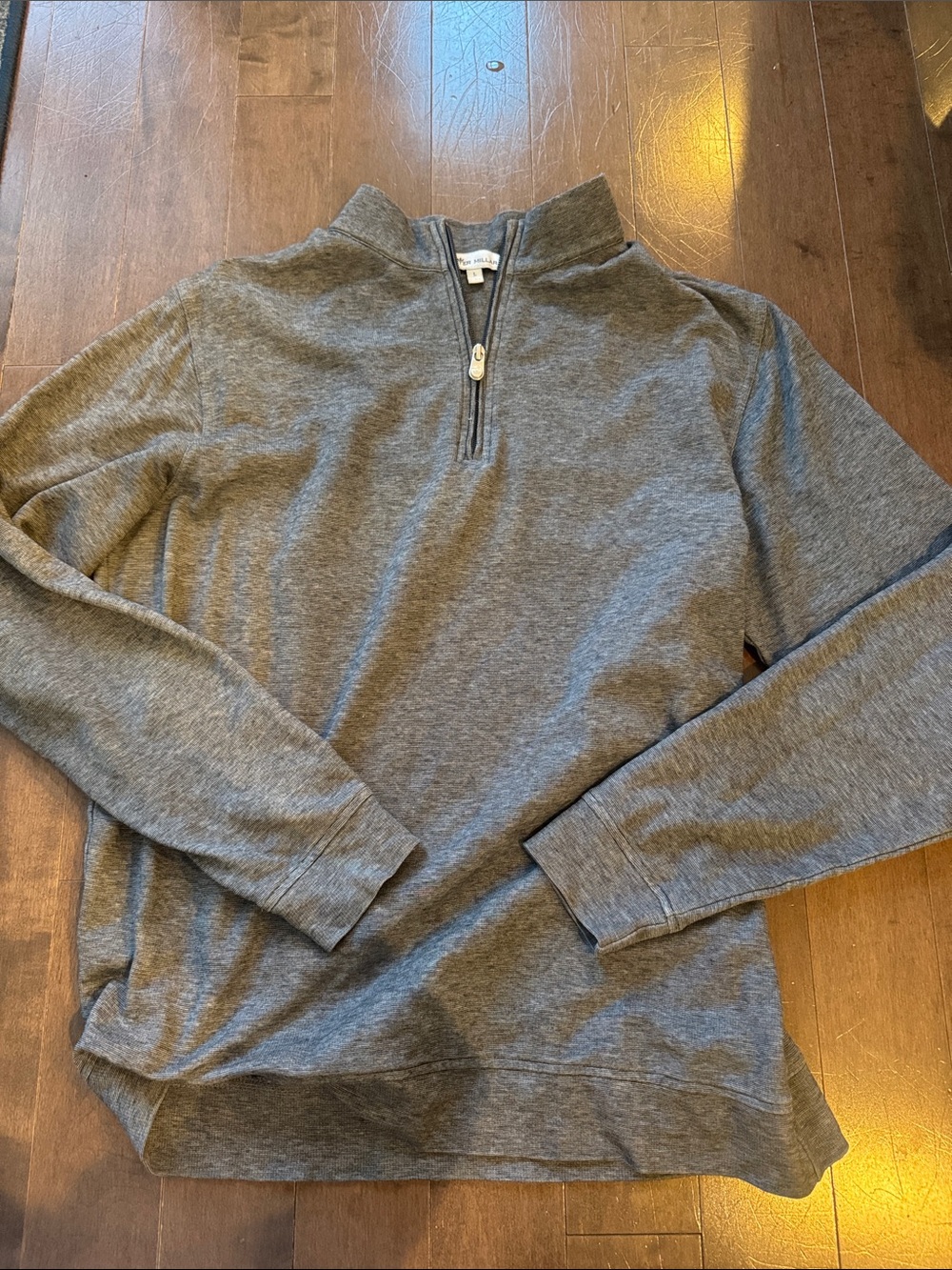 Peter Millar Men's Charcoal Gray Half-Zip Pullover